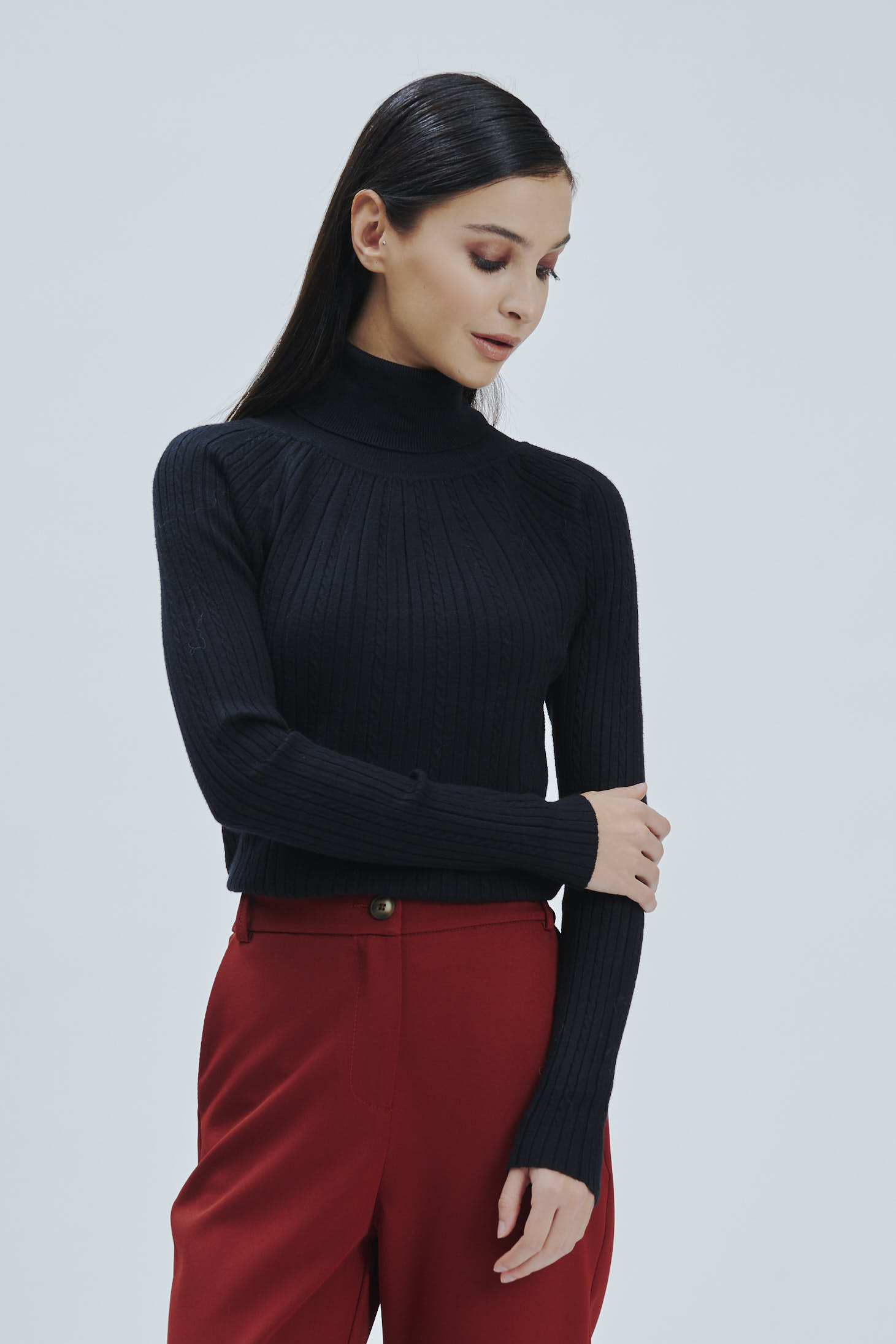 ROLLKRAGENPULLOVER AUS VISKOSE |