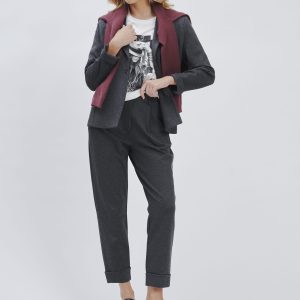 CHINOS WITH ELASTICATED PLEATS |