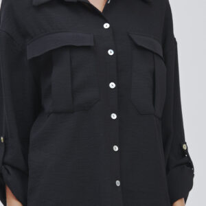 FD094-CAMICIA-T.MOSSO-CON-TASCONI-NERO-1057 CAMICIA CON TASCONI |