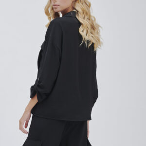 FD094-CAMICIA-T.MOSSO-CON-TASCONI-NERO-1059 CAMICIA CON TASCONI |