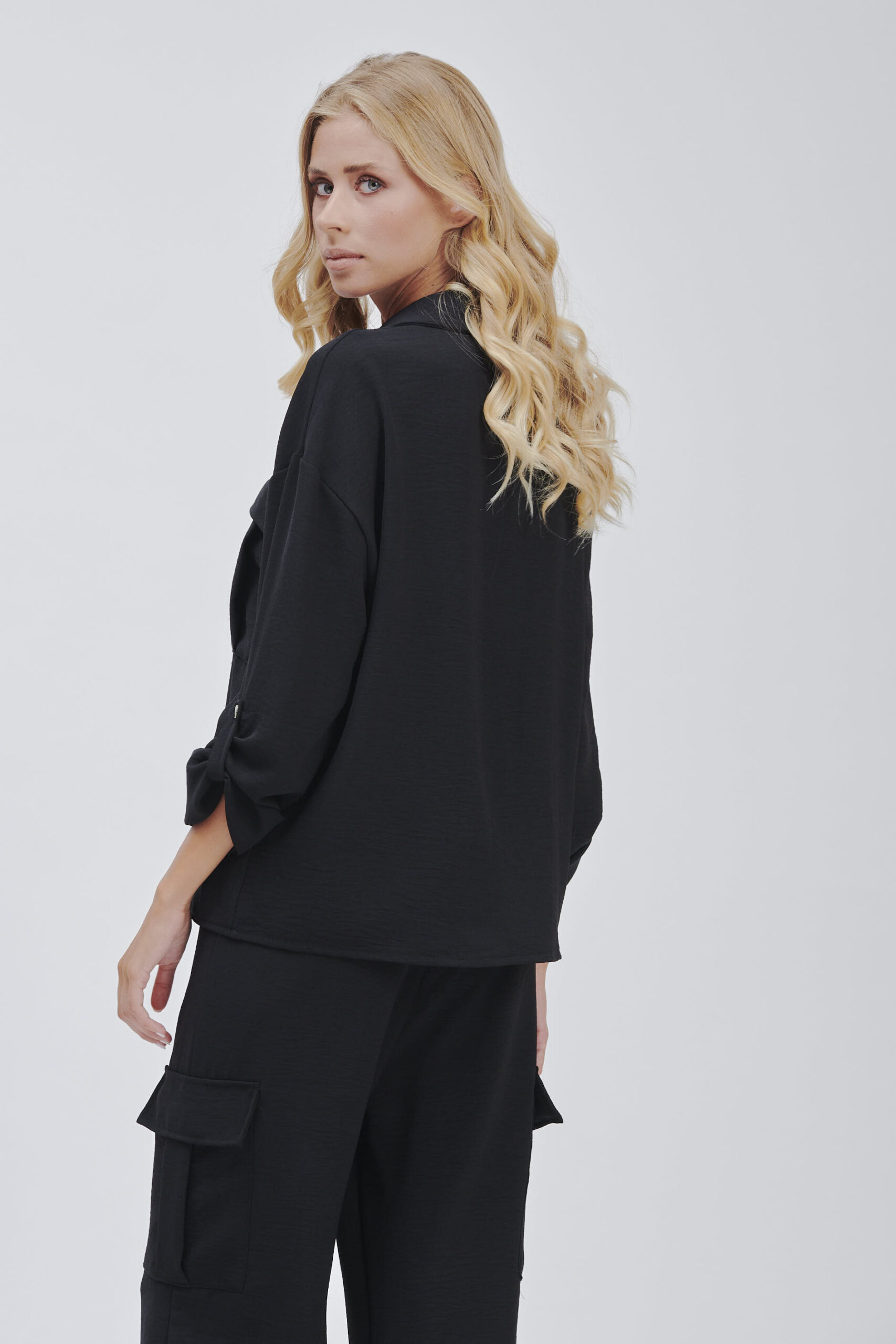 FD094-CAMICIA-T.MOSSO-CON-TASCONI-NERO-1059 CAMICIA CON TASCONI |
