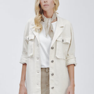 FD131-JACKET-SWEATSHIRT-WITH-POCKETS-CREAM-1585 FLEECE JACKET WITH LARGE POCKETS |