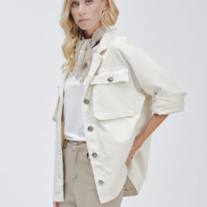 FD131-JACKET-SWEATSHIRT-WITH-POCKETS-CREAM-1591 FLEECE JACKET WITH LARGE POCKETS |