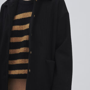 FD177-SHORT-COAT-CLOTH-BLACK-930 SHORT CLOTH COAT |