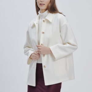 FD177-SHORT-COAT-CREAM-CLOTH-960 SHORT CLOTH COAT |