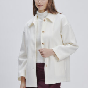 FD177-SHORT-COAT-CREAM-CLOTH-961 SHORT CLOTH COAT |