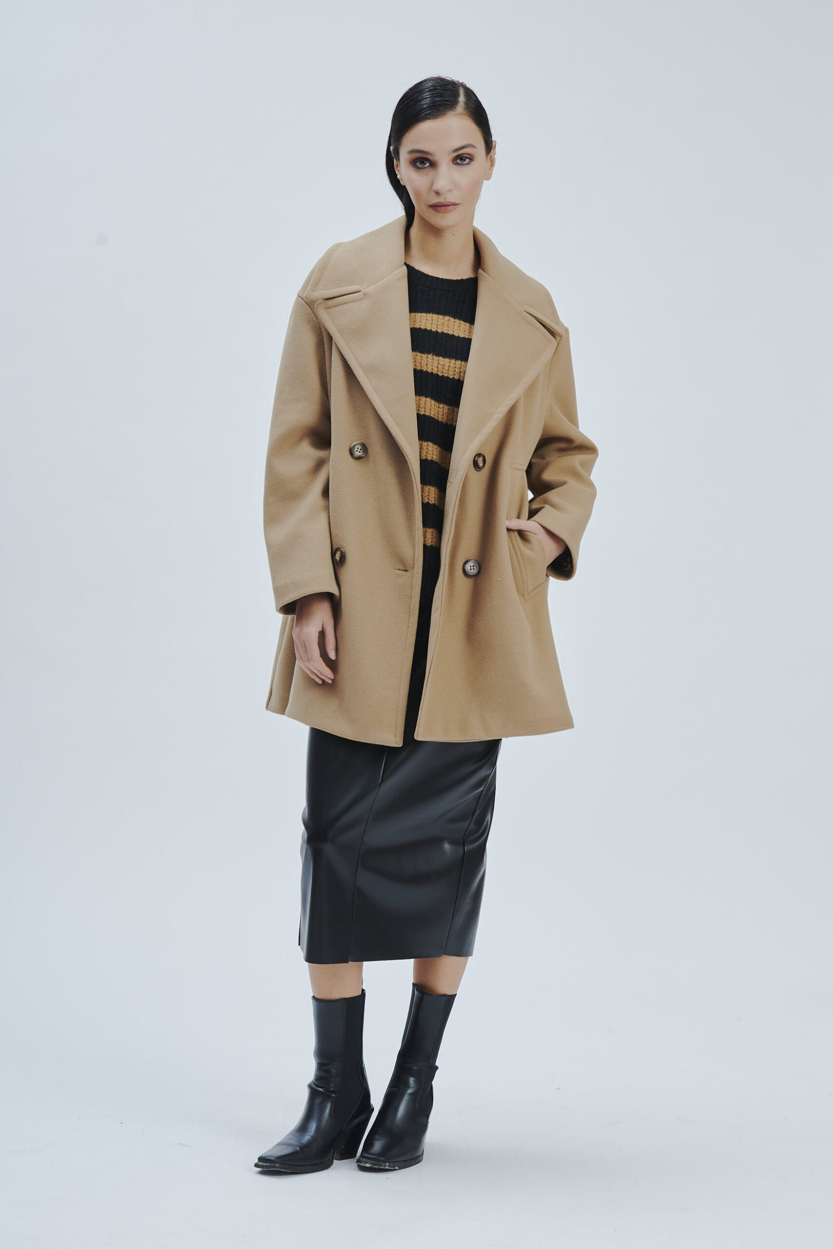CAPPOTTO DOPPIOPETTO IN PANNO |
