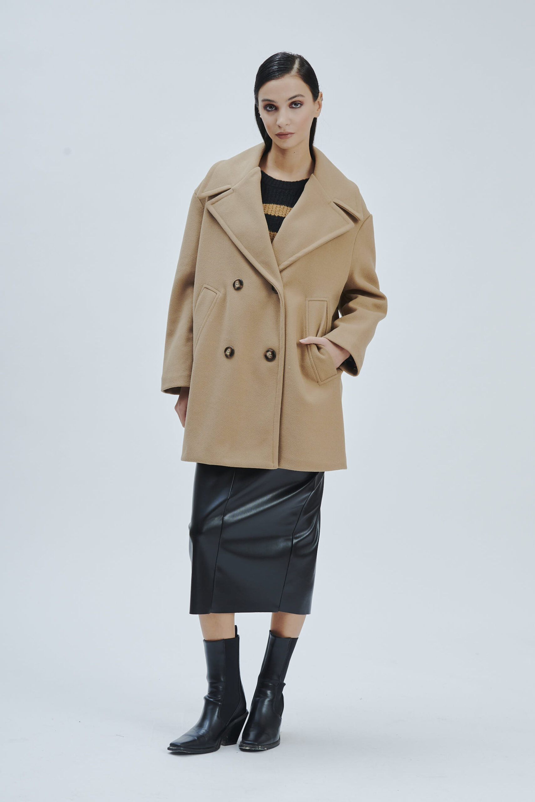 CAPPOTTO DOPPIOPETTO IN PANNO |