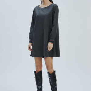 FD186-DRESS-SWEATSHIRT-DETAILS-RIB-ANTHRACITE-664 FLEECE DRESS DETAILS |