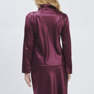 SATINBLUSE MIT SCHNÜRUNG |