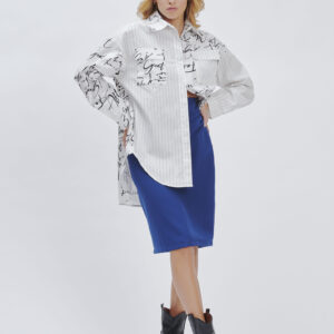 SHEATH SKIRT IN TECHNICAL FABRIC |