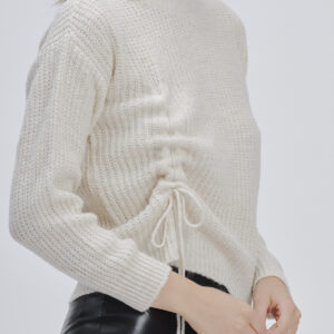 FD221-MAGLIA-COULISSE-PANNA-1119-1 GATHERED SWEATER |