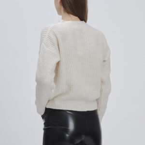FD221-MAGLIA-COULISSE-PANNA-1121-1 GATHERED SWEATER |
