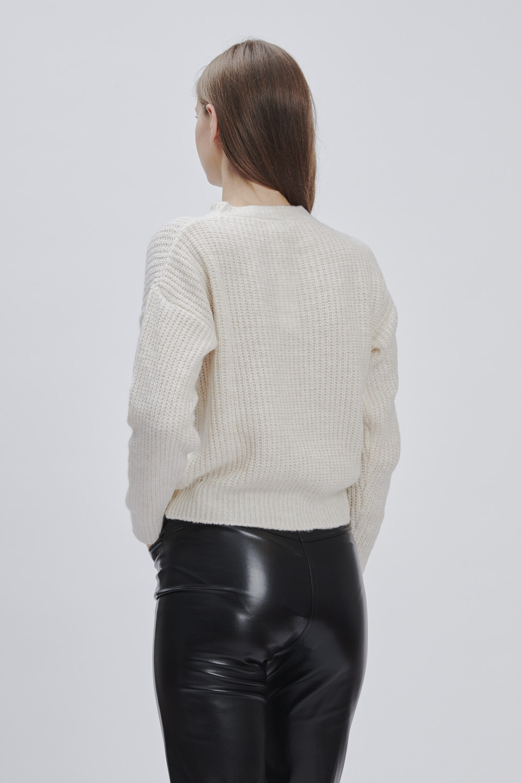FD221-MAGLIA-COULISSE-PANNA-1121-1 GATHERED SWEATER |