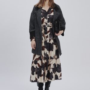 FD234-LONG-COAT-RESCA-CUFF-BLACK-1104 LONG COAT WITH CUFFS |
