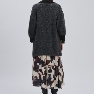 FD234-LONG-COAT-RESCA-CUFF-BLACK-1111 LONG COAT WITH CUFFS |