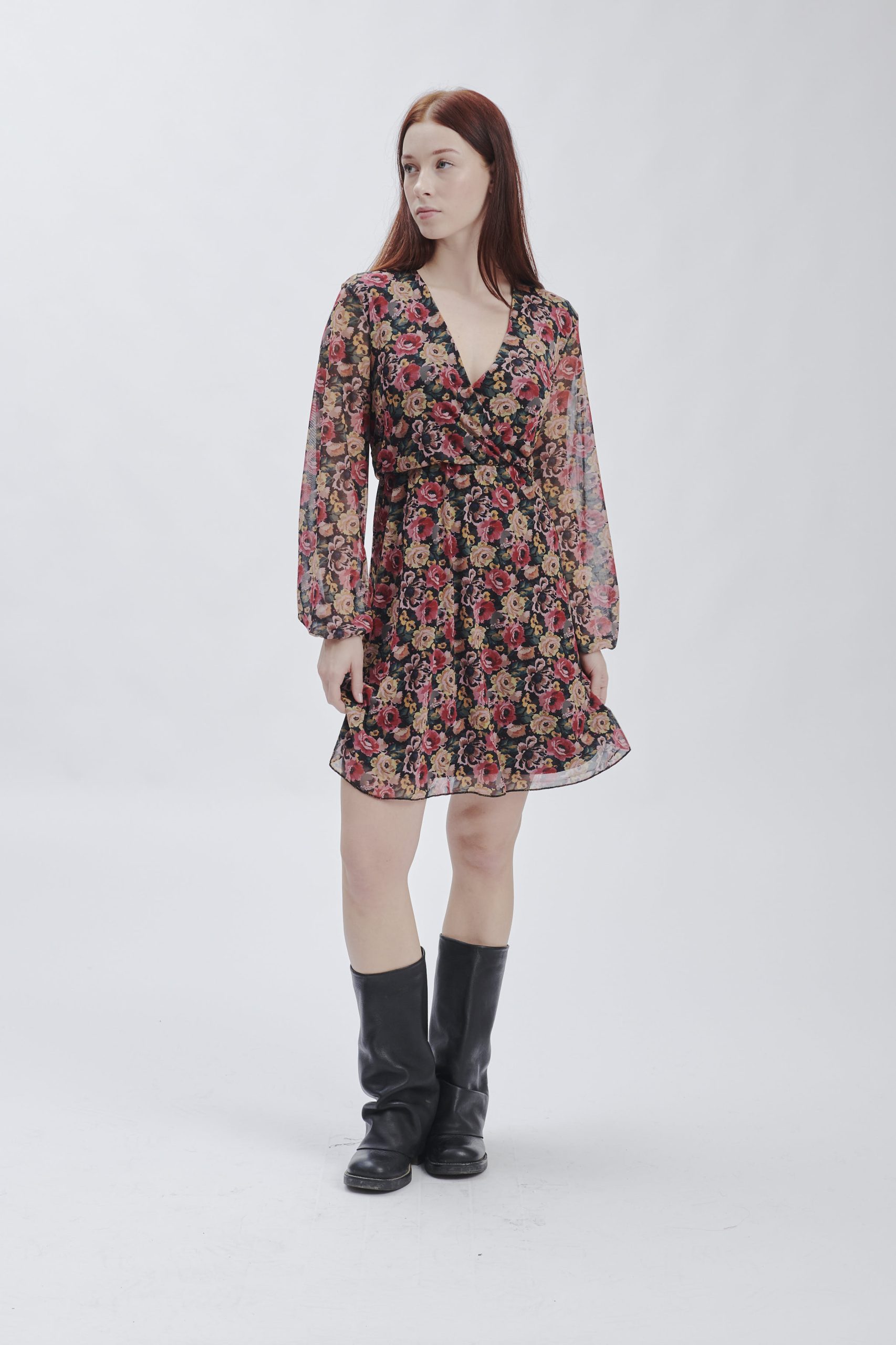 ABITO CORTO TULLE FIORI |