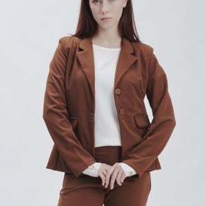 FD248-JACKET-SC-CREPE-T. MORO-572 TWO-BUTTON CREPE JACKET |