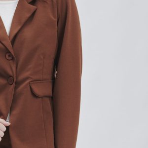 FD248-JACKET-SC-CREPE-T. MORO-578 TWO-BUTTON CREPE JACKET |