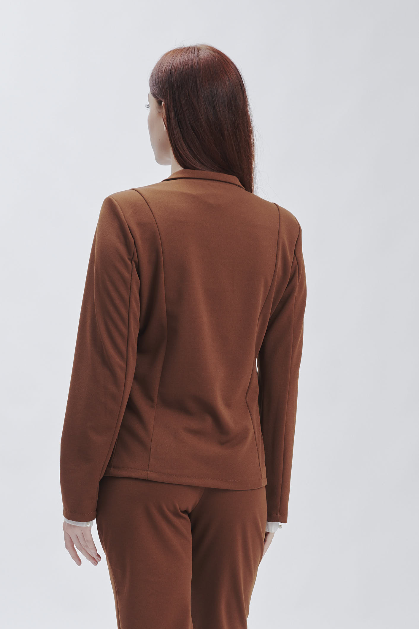 FD248-JACKET-SC-CREPE-T. MORO-580 TWO-BUTTON CREPE JACKET |