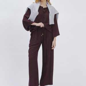 ANIMAL PRINT FLUID TROUSERS |