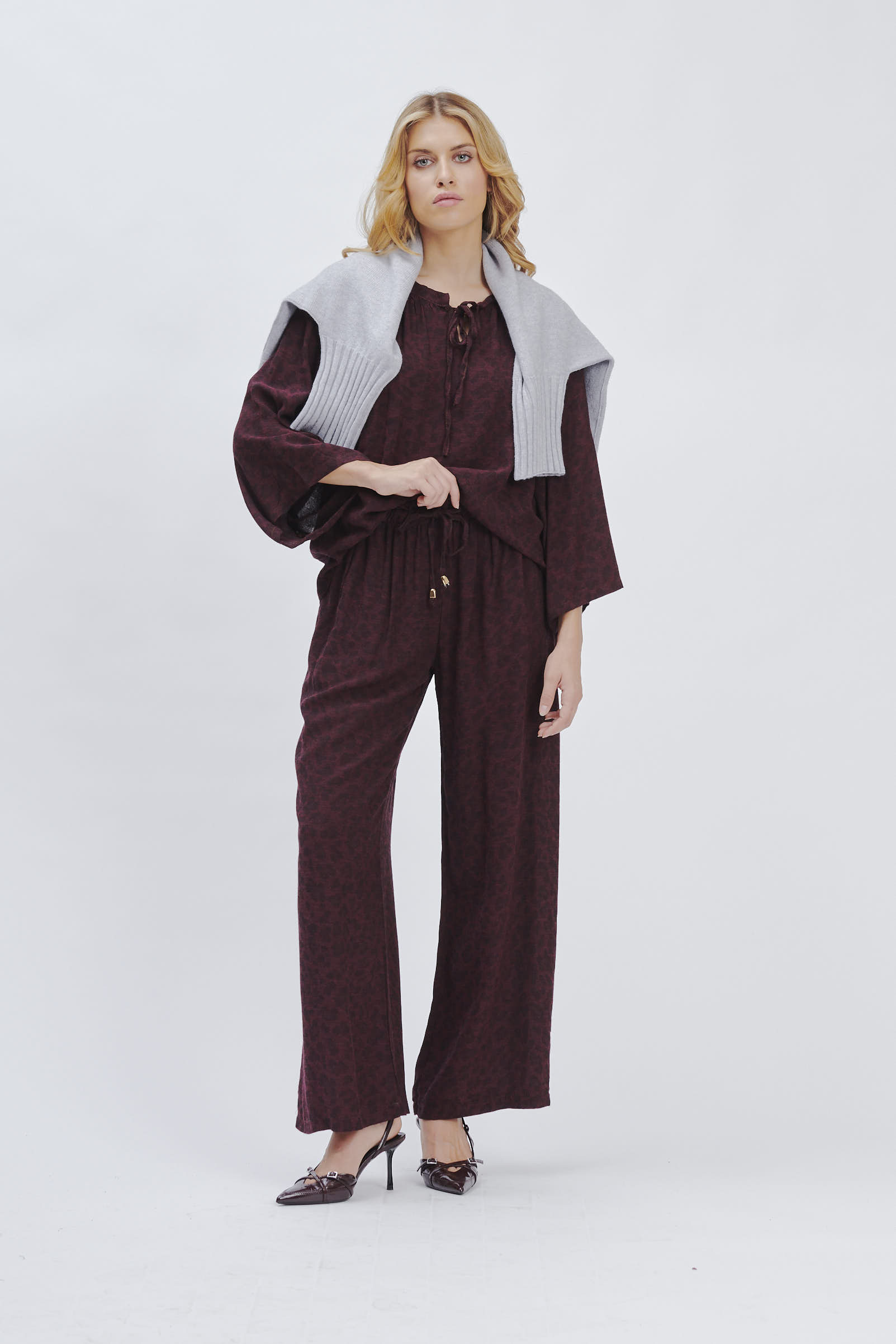 ANIMAL PRINT FLUID TROUSERS |