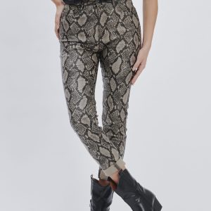 FD258_PANTALONE-PITONATO-STRETCH_BEIGE-2230 STRETCH PYTHON TROUSERS |