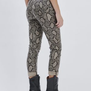 FD258_PANTALONE-PITONATO-STRETCH_BEIGE-2233 STRETCH PYTHON TROUSERS |