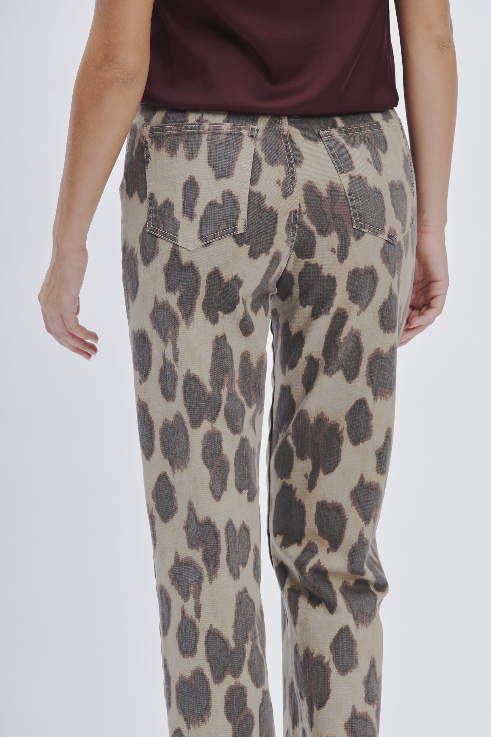 FD259_PANTALONE-PRESSE-COW_BEIGE-2240 HOSE MIT KUHPRINT |
