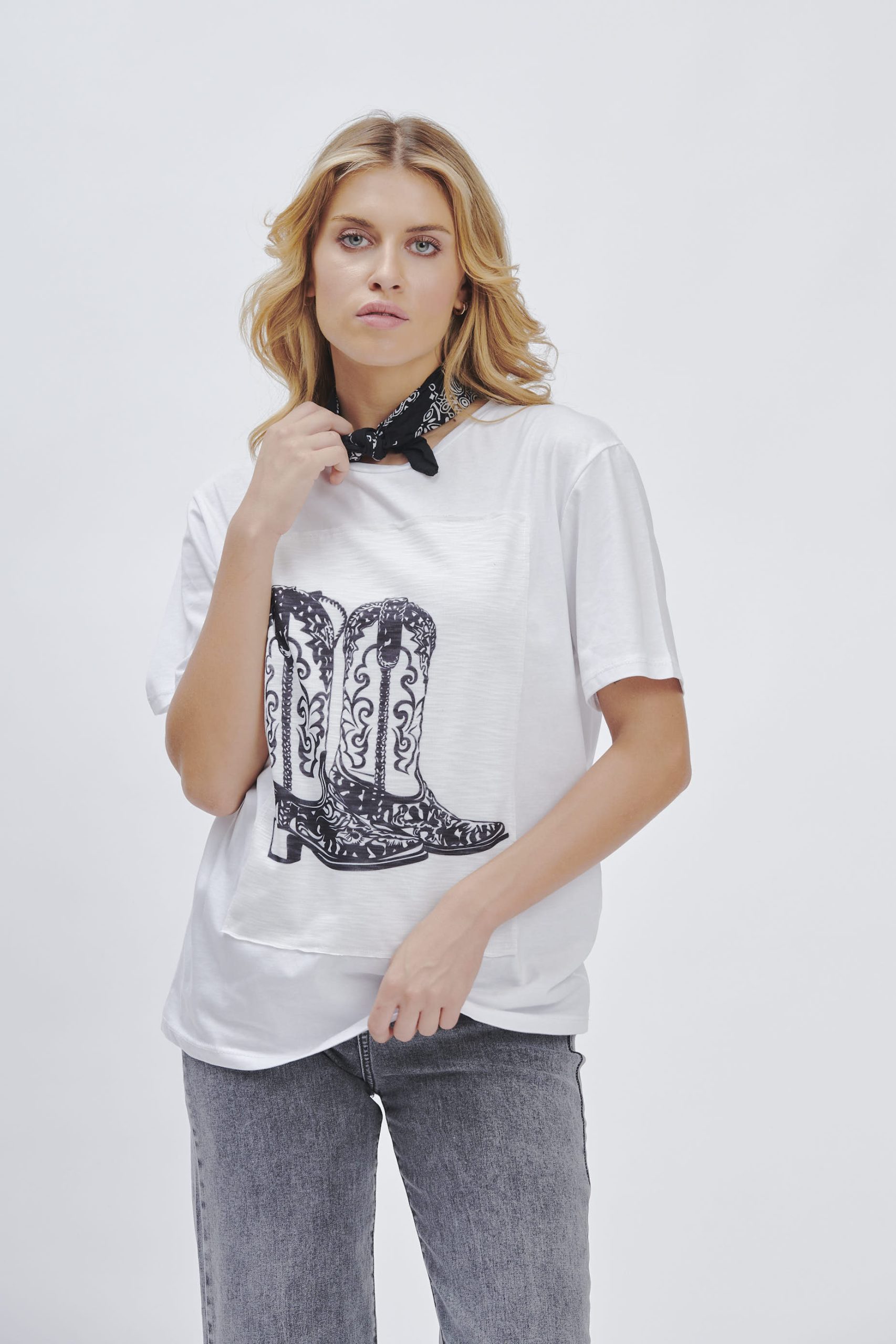 FD264_T-SHIRT-ST-TEXANI_BIANCO-2289 TEXAN PRINT T-SHIRT |