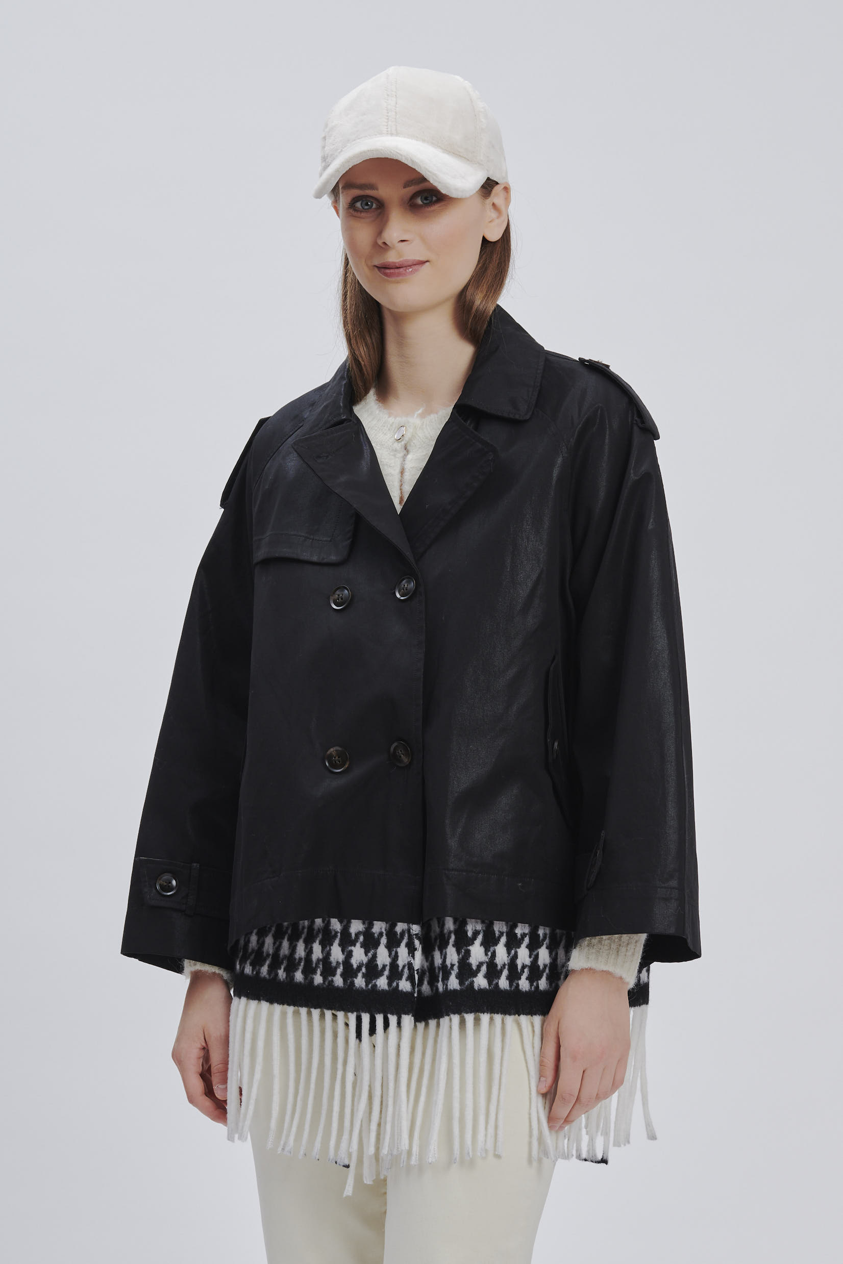 FD281-TRENCH-CORTO-NERO-1433 TRENCH CORTO |