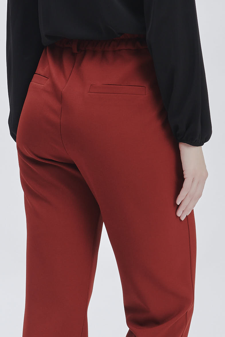 FD290-PANTA-P.MILANO-TRAMA-DIAGONALE-BRUCIATO-416 PANTALONE CON ELASTICO TRAMA DIAGONALE |