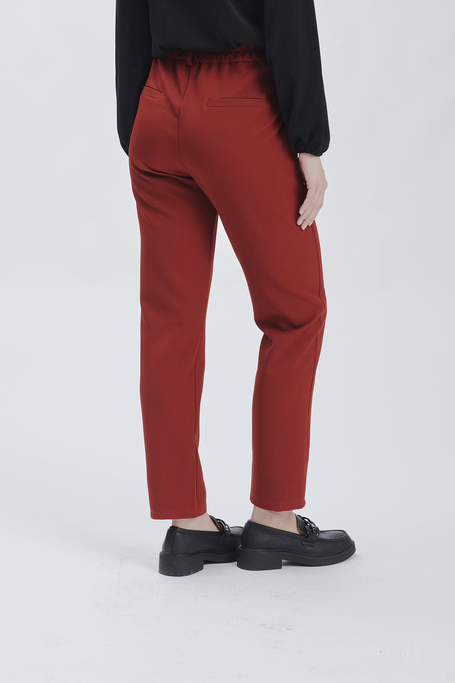 FD290-PANTA-P.MILANO-TRAMA-DIAGONALE-BRUCIATO-417 PANTALONE CON ELASTICO TRAMA DIAGONALE |