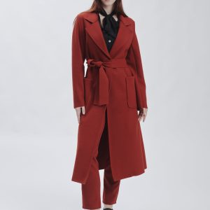FD292-BURNT-WOOL-MIXED-COAT-444 WOOL BLEND COAT |