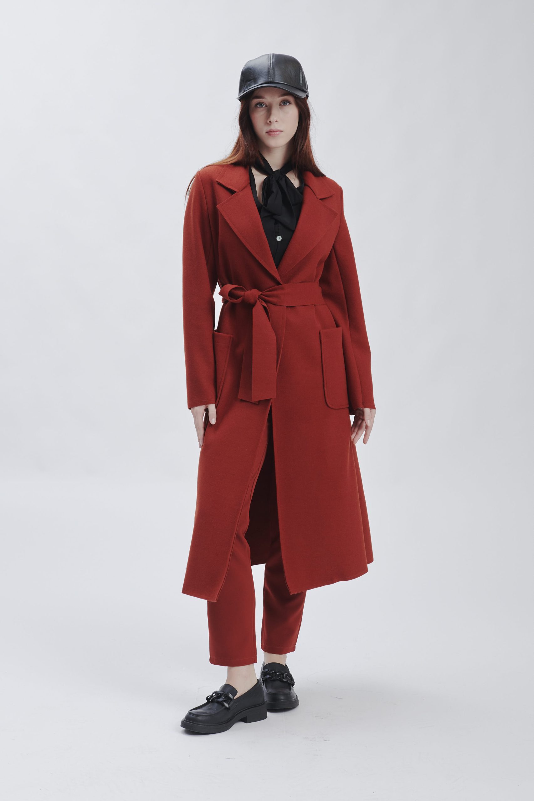 FD292-BURNT-WOOL-MIXED-COAT-444 WOOL BLEND COAT |