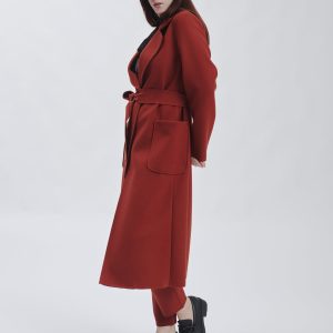 FD292-BURNT-WOOL-MIXED-COAT-448 WOOL BLEND COAT |