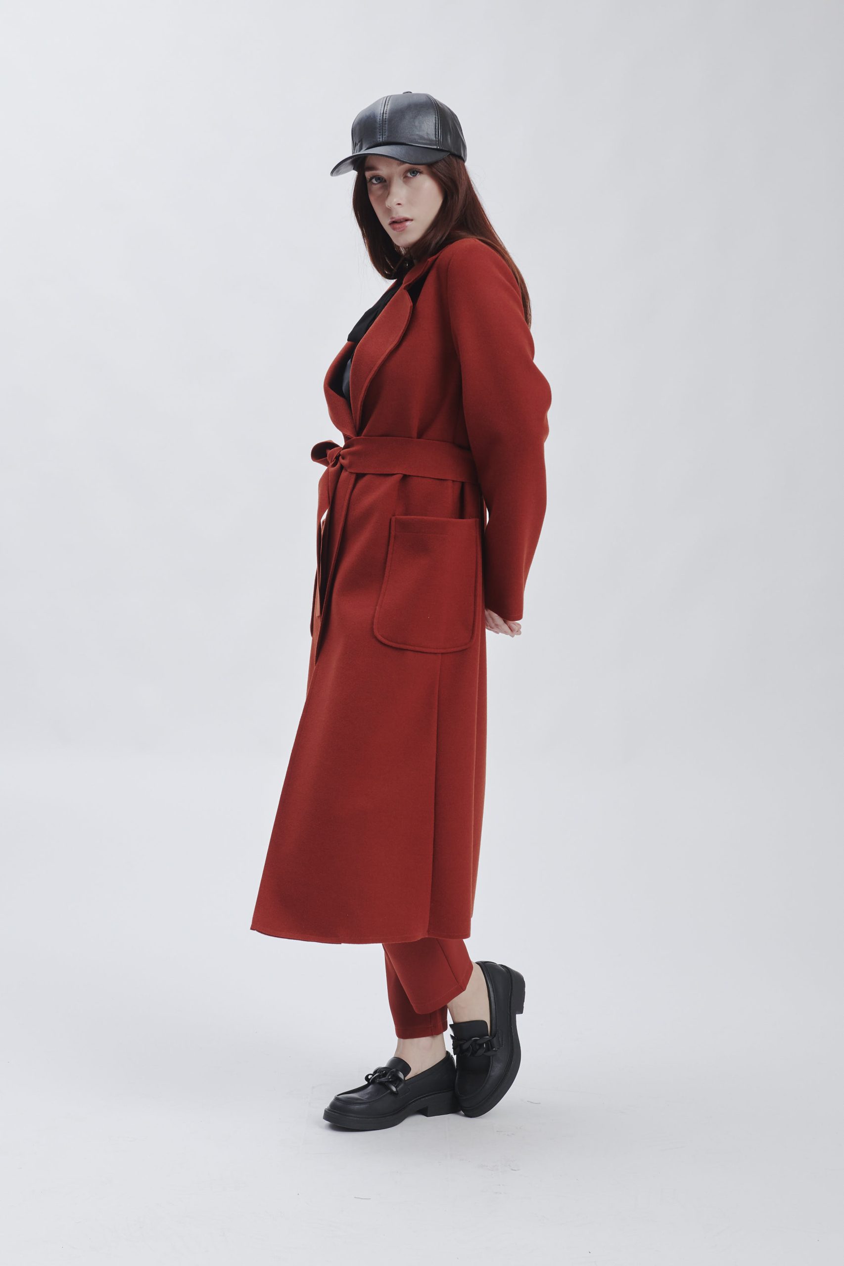 FD292-BURNT-WOOL-MIXED-COAT-448 WOOL BLEND COAT |