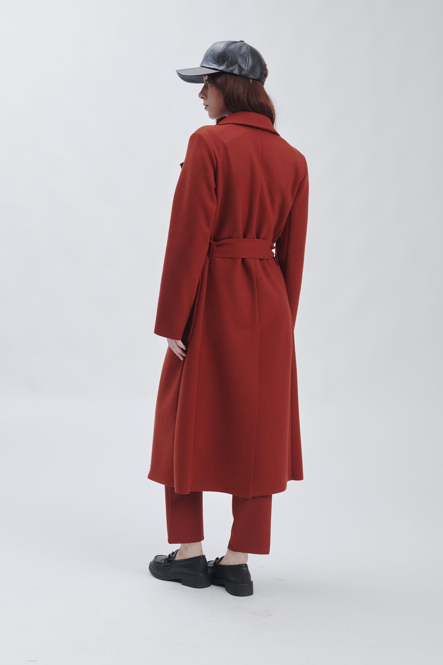 FD292-BURNT-WOOL-BLENDED COAT-449 WOOL BLEND COAT |