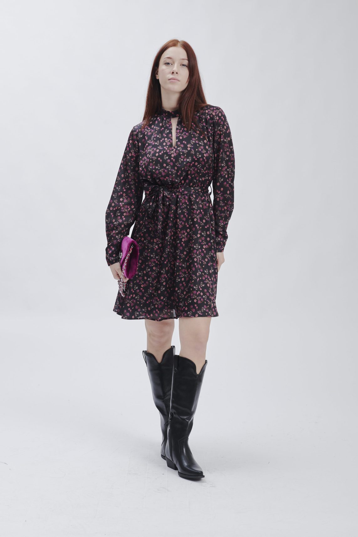 SHORT FLOWER PRINT DRESS