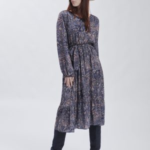 LANGES KLEID MIT KASCHMIR-PRINT |