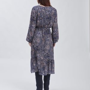 LANGES KLEID MIT KASCHMIR-PRINT |