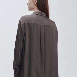 FD354-SATIN-SHIRT-WITH-LACE-T. MORO-819 SATIN SHIRT WITH LACE |