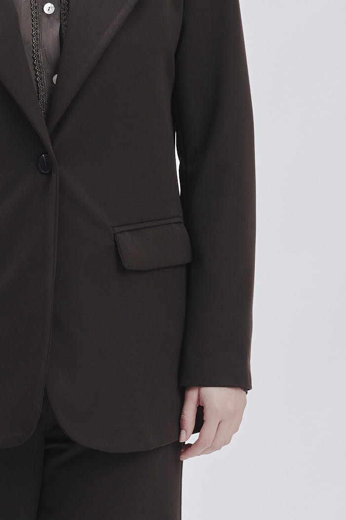 FD355-HAND-JACKET-WOOL-T. MORO-837 LONG ONE-BUTTON JACKET |