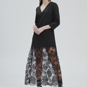 DRESS WITH LACE SKIRT |