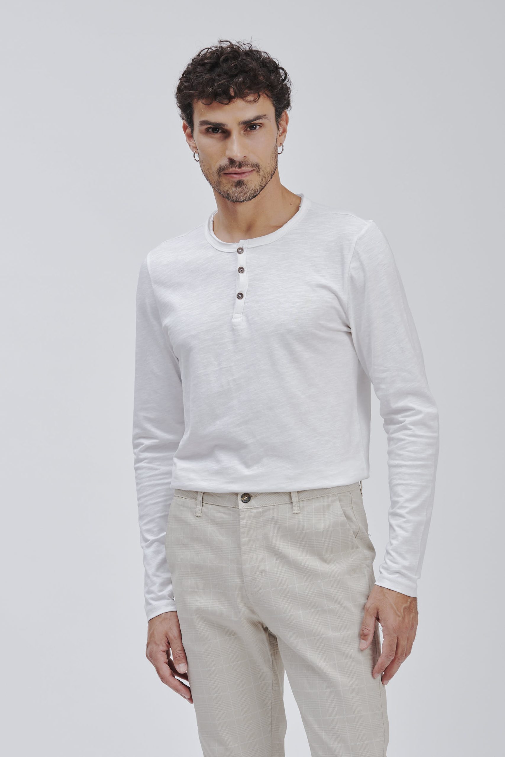 RAW CUT SERAFINO SLUB LONG SLEEVE T-SHIRT |