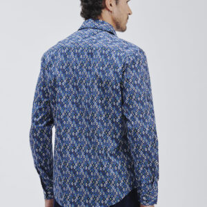 FU120-CAMICIA-MICRO-STAMPA-BLU-711 CAMICIA STAMPA GEOMETRICA |