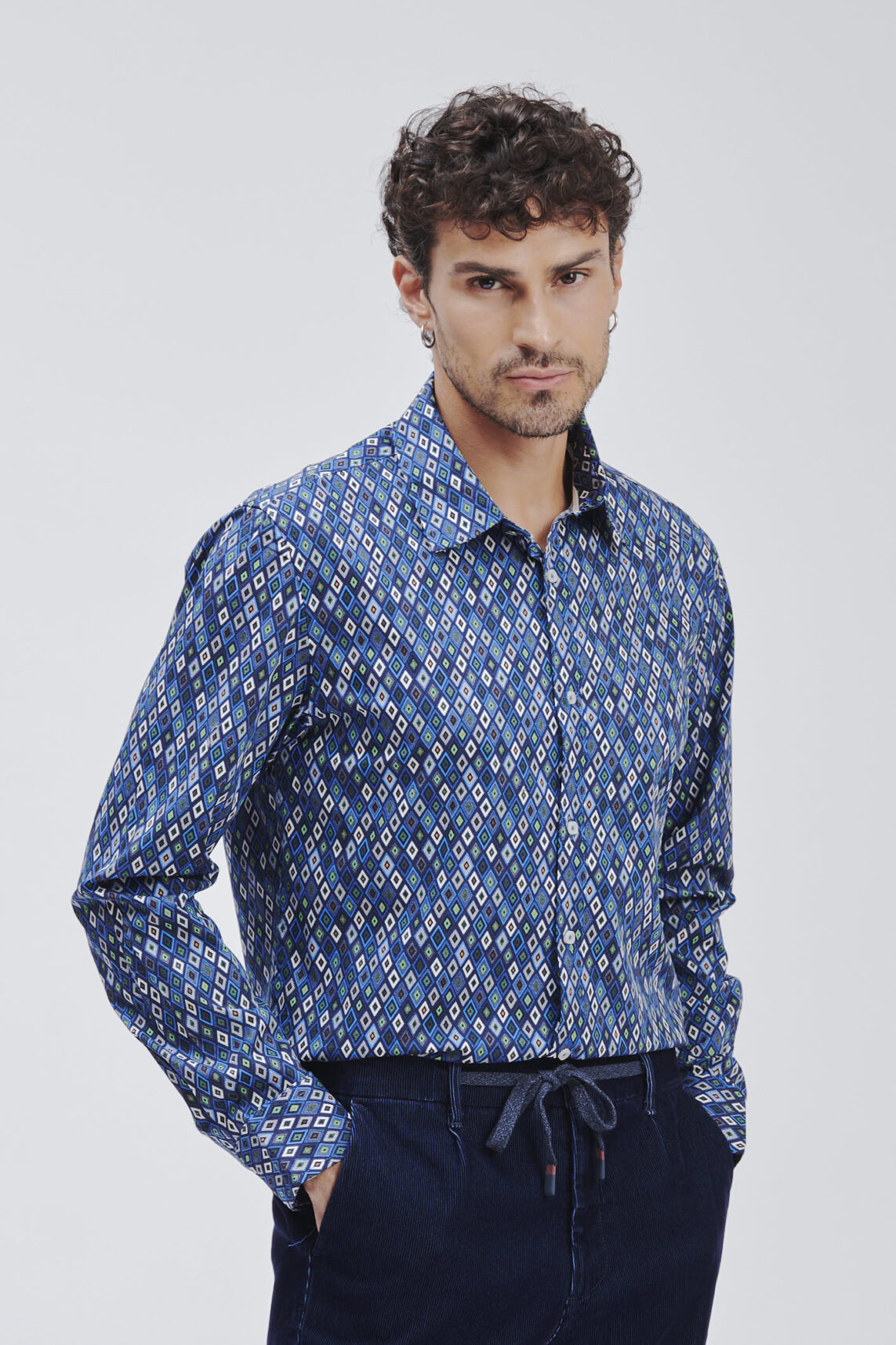 CAMICIA STAMPA GEOMETRICA