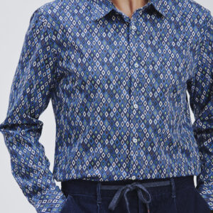 FU120-CAMICIA-MICRO-STAMPA-BLU-717 CAMICIA STAMPA GEOMETRICA |