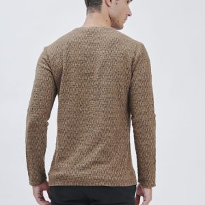 FU146_PARICOLLO-ML-CON-TASCHINO_BISCOTTO-2099 LONG-SLEEVED CREWNECK SWEATER WITH POCKET |