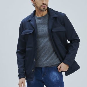 FU153-JACKET-COUPLED-POCKETS-NAVY-733 POCKET JACKET |